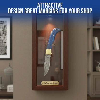 6.5′ Handmade Damascus Steel Pocket Knife with Leather Sheath