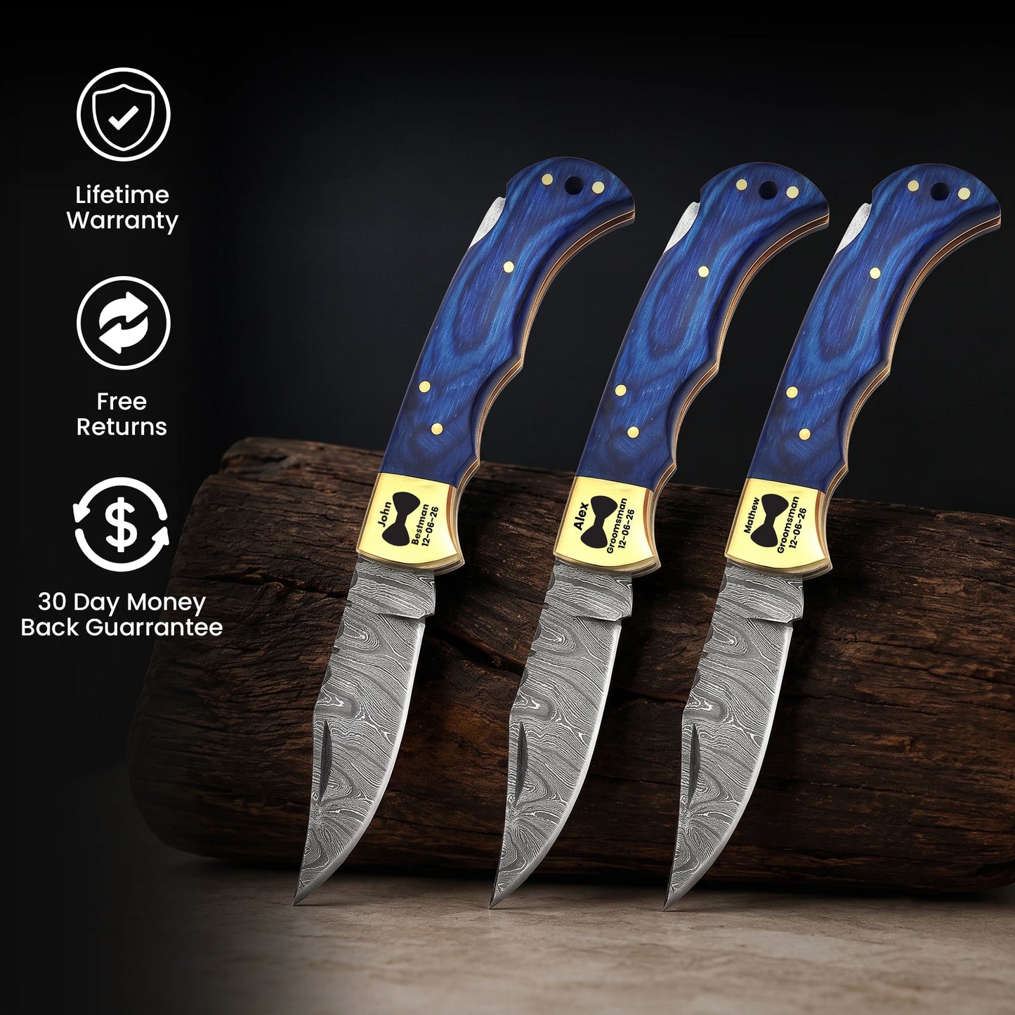 BRASSCUS 6.5' Knife for Groomsmen
