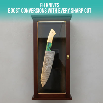 Stainless Steel Eagle Chef Knife With Leather Sheath | CHEF-001