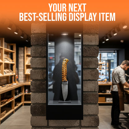 8.5′ Handmade Damascus Steel Knife with Leather Sheath | GY-001