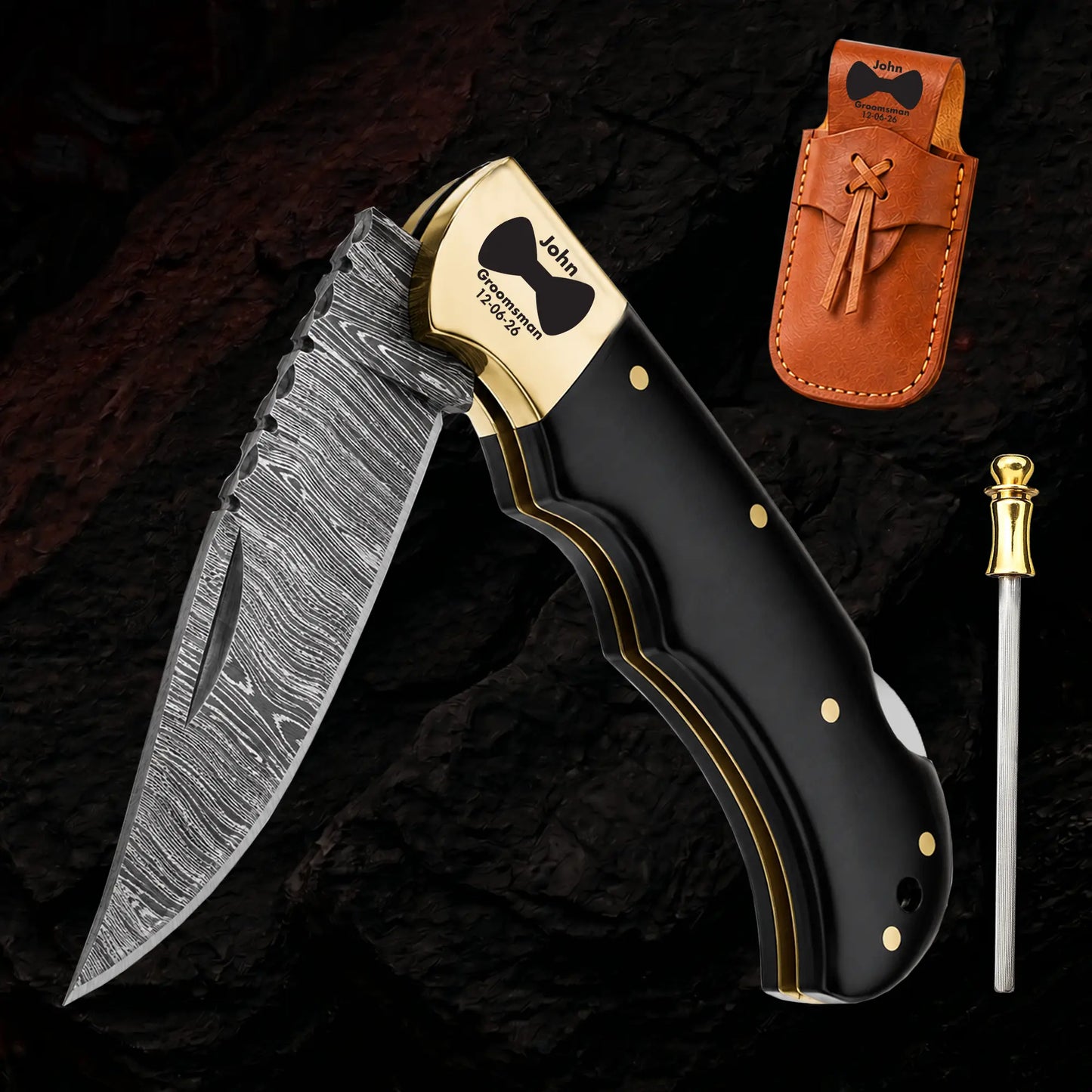 HORNDAMASCO 6.5' GROOMSMEN GIFT