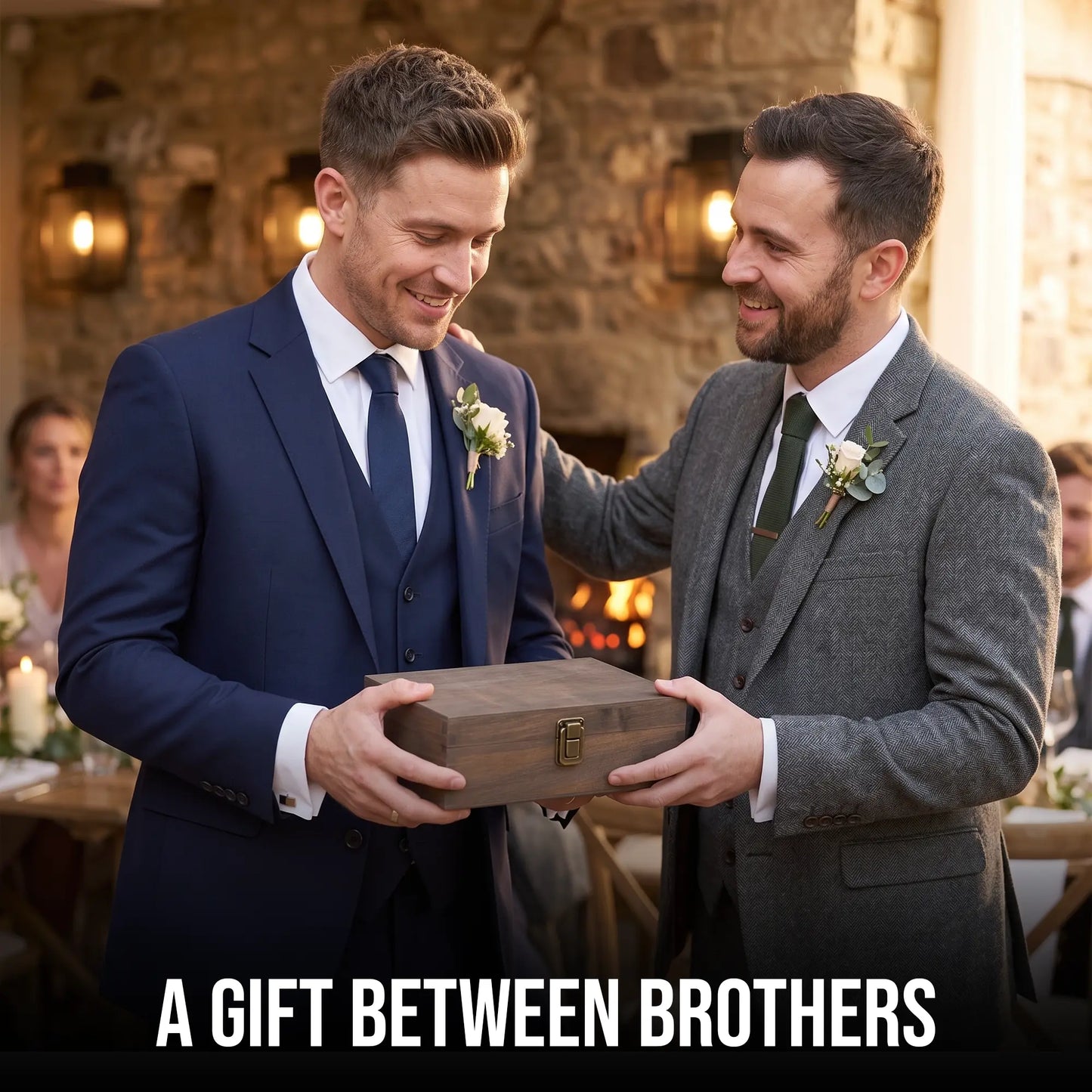 Premium Wooden Keepsake Gift Box with Metal Latch – 8.5" x 6" x 2.5"
