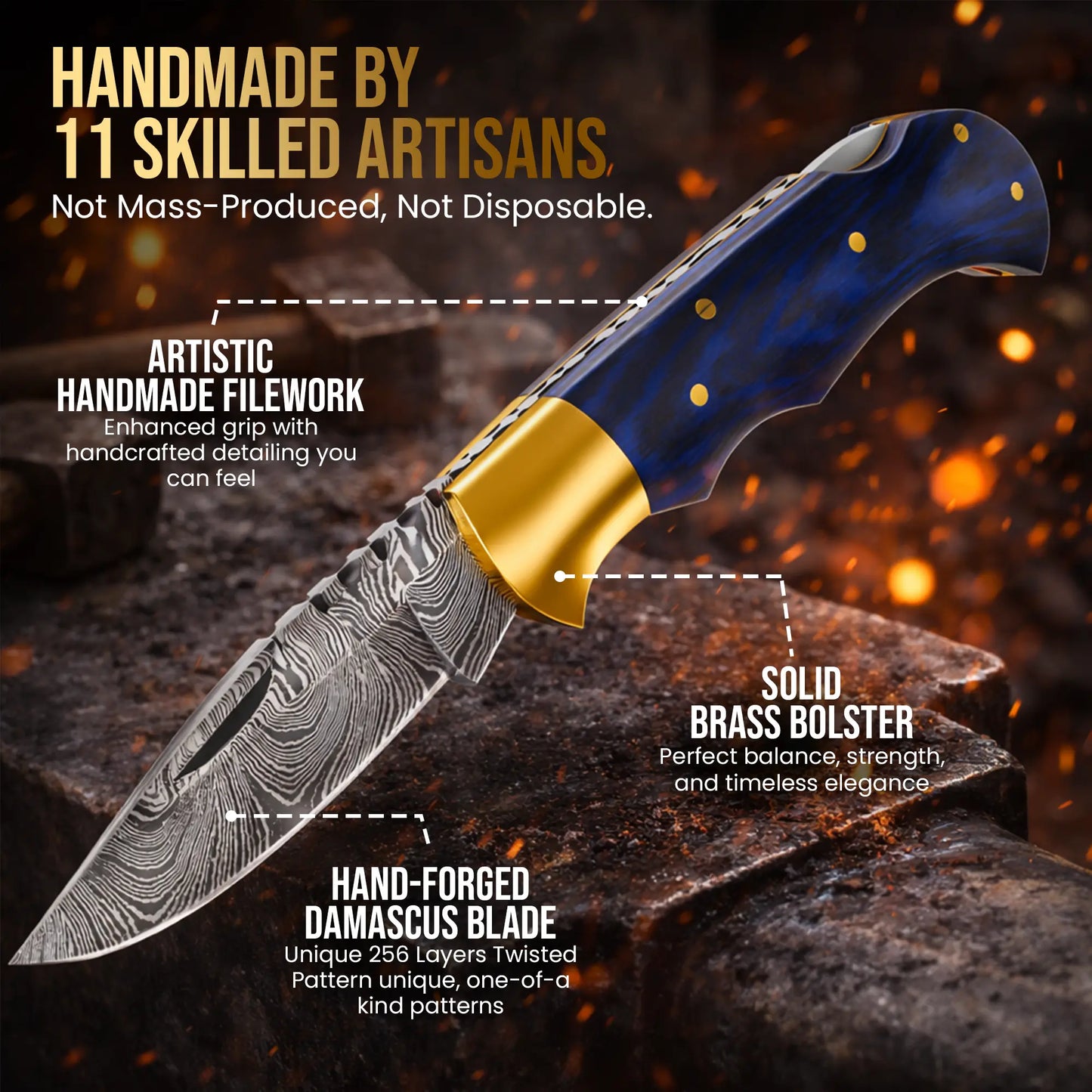 BRASSCUS 6.5' Knife for Groomsmen