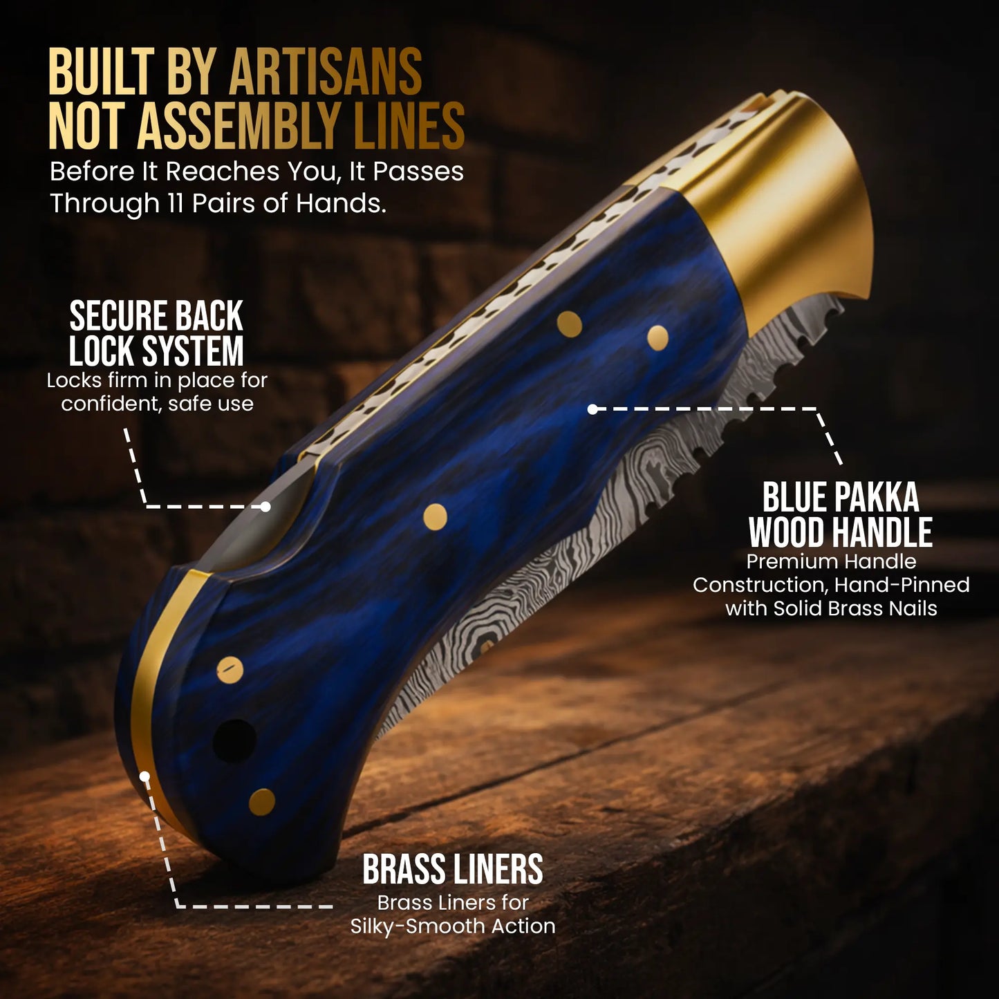 BRASSCUS 6.5' Knife for Groomsmen