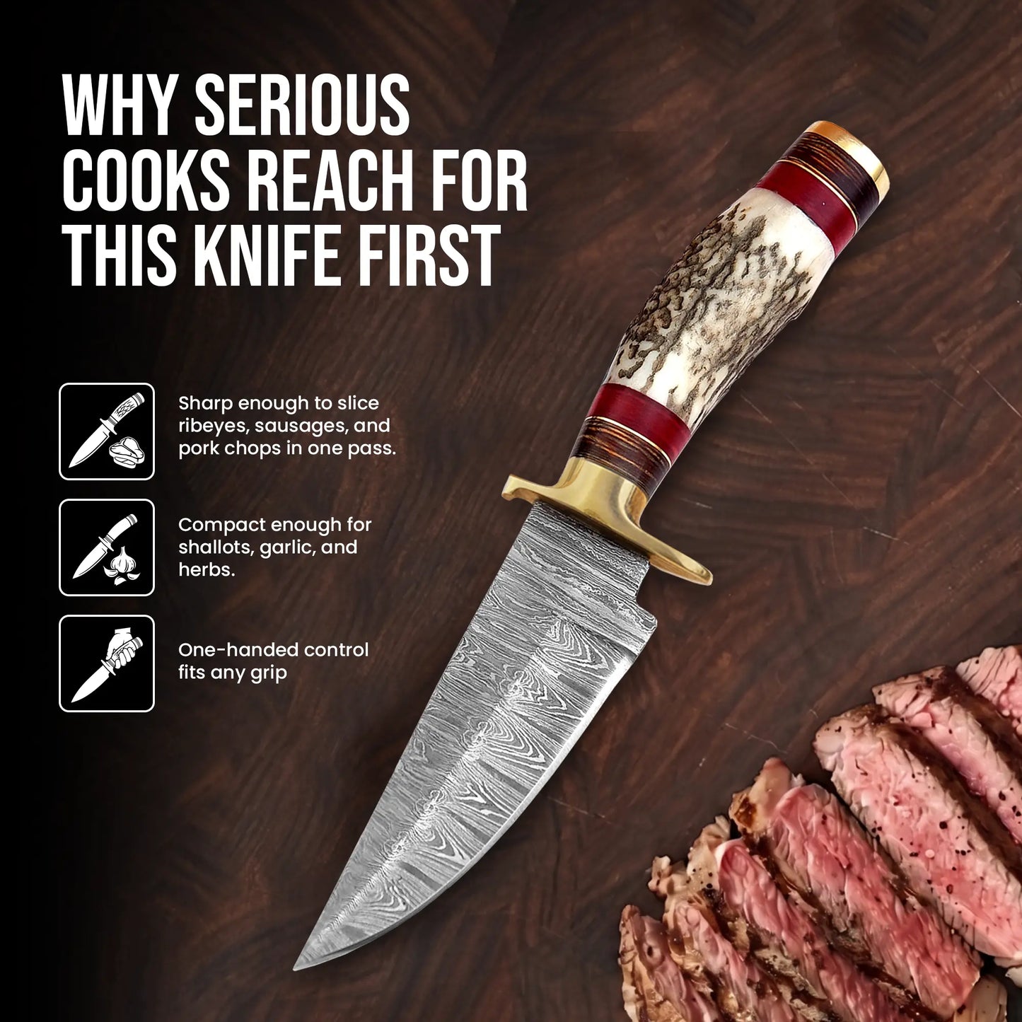 ANTLER KITCHEN KNIFE