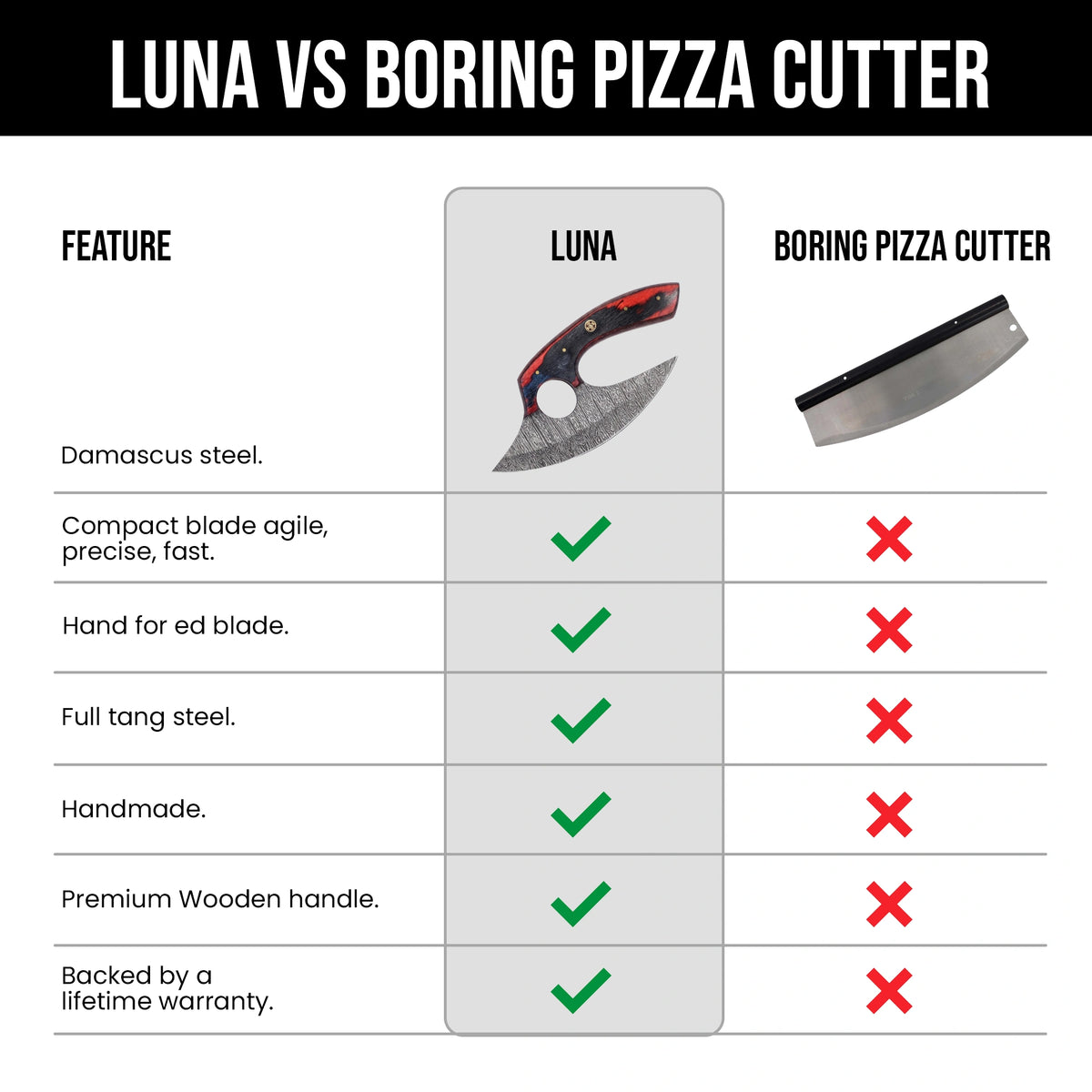 LUNA PIZZA CUTTER KNIFE