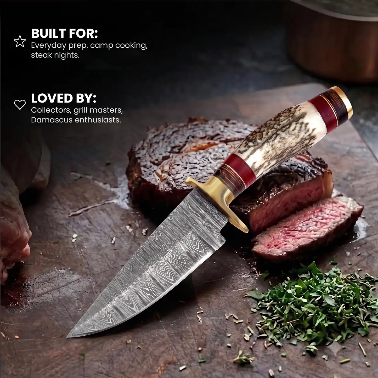 ANTLER KITCHEN KNIFE