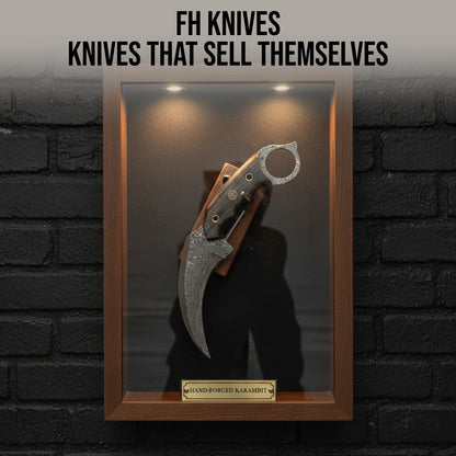 7.5′ Handmade Damascus Steel Karambit Knife With Leather Sheath