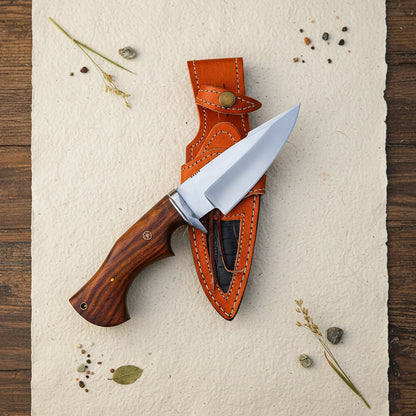 10′ Handmade Stainless Steel Hunting Knife with Leather Sheath | MLK-0002