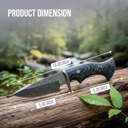 10′ Handmade Damascus Steel Knife with Leather Sheath | MLK-0004