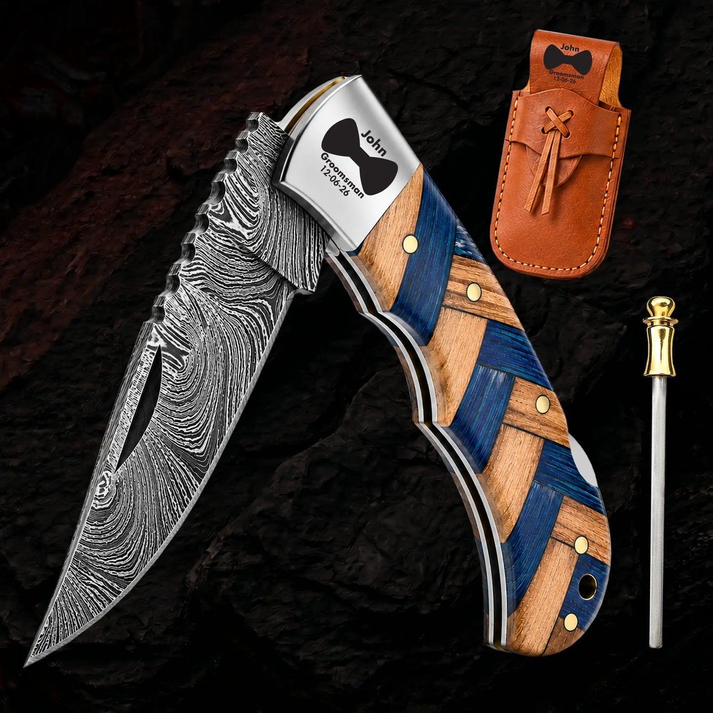 ARTISTICO BLUE 6.5' GROOMSMEN KNIFE