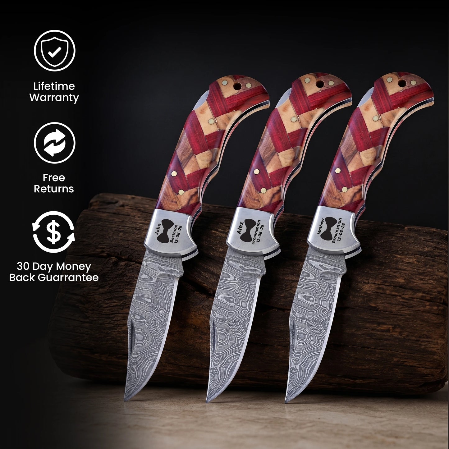 ARTISTICO RED 6.5' GROOMSMEN KNIFE