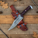 12 inch fixed blade Bowie knife with leather sheath | CB-001